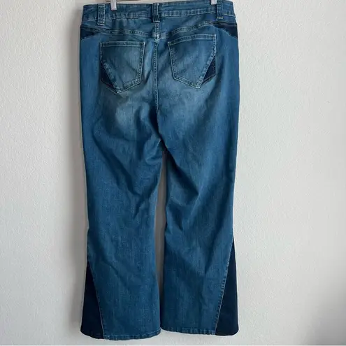 Lane Bryant  Two Tone Flare Mid-rise Jeans Size 16