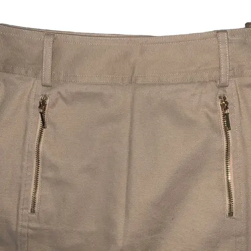 Anne Klein  stretch tan zipper skirt 4P