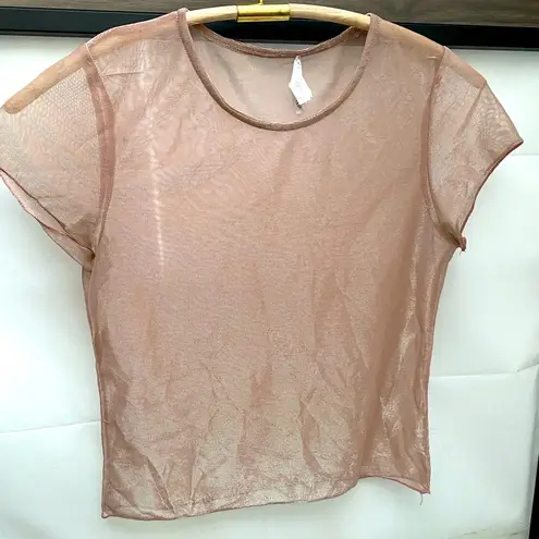 Full Tilt ⬇️ 2 Marked Listings for $25 - Woman’s  Cap Sleeve Shine Mesh T-Shirt