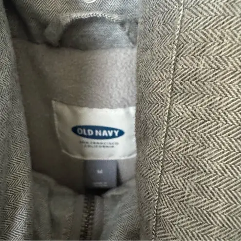 Old Navy  Gray Quilted Puffer Vest Full Zip Medium