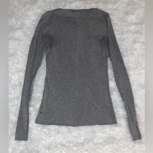 Lululemon gray cotton long sleeve size 2/4