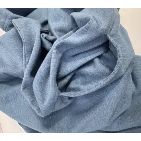 LL Bean Rocky Coast Slub Knit Split Neck Dress, NWT, Blue, Size MEDIUM Blue