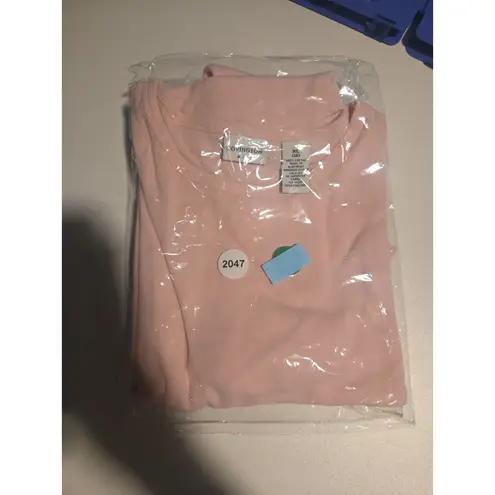 Covington Pink Ribbed Crew Neck, Women's XL Top, Short Sleeve T Shirt, Vintage