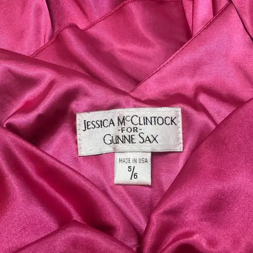 Y2K Jessica McClintock for Gunne Sax Dress Size 5/6 Pink Formal Prom Hoco