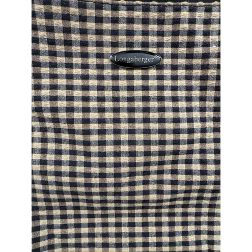 Longaberger Women’s Tan and Black Plaid Crossbody Bag Purse 11”x 10”