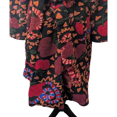 Farm Rio Coat Jungle Snake Fruit Floral Boho Wool Blend Long Cardigan Size Small