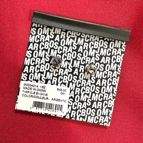 Marc by Marc Jacobs Silver Logo Stud Earrings