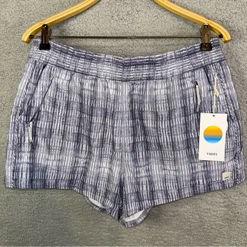 Vuori NWT  Dash Short VW367 Pale Blue Shibori Grid Women's XL Performance