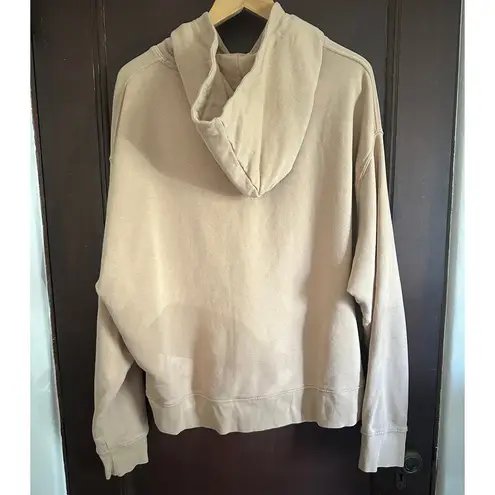 We Wore What | Tan French Terry Oversized Hoodie | Size Extra Large