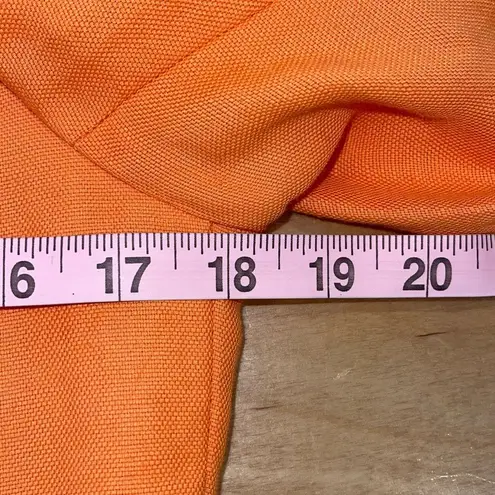 Dana Buchman Petite Linen Blend Blazer Jacket Size 4P Tangerine Orange NWT