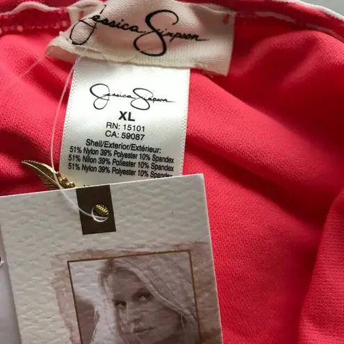 Jessica Simpson  Textured Hipster Pink Bikini Bottoms NWT XL