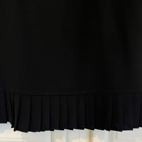 Le Suit Womens 10 Black Jacket Skirt Suit Single Breasted Accordion Pleat Hem