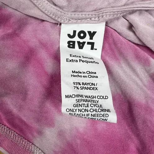 JoyLab Women's Two-Tone Pink Scoop Back Short Sleeve T-Shirt - Size XS - NWT