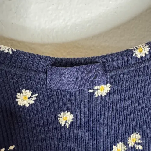 SKIMS Sleep Set Womens Medium Rib Daisy Tank Top & cotton ribbed boxer shorts