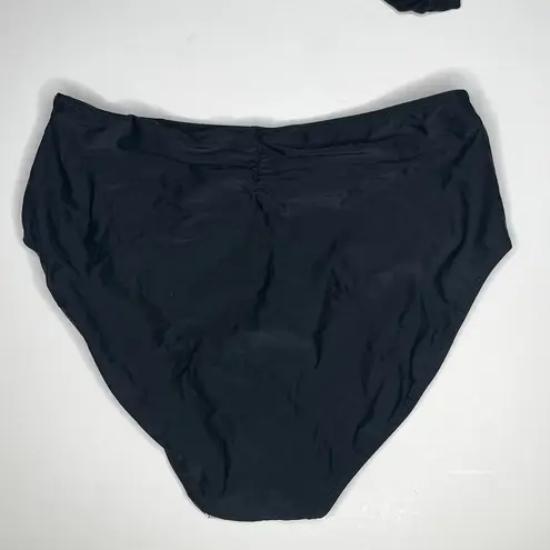 Blooming Jelly Black Two Piece Halter Swimsuit New L