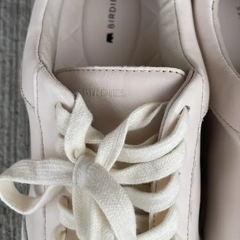 Birdies Womens Cardinal Sneakers Seashell Pink Cream Leather Lace Up Size 9