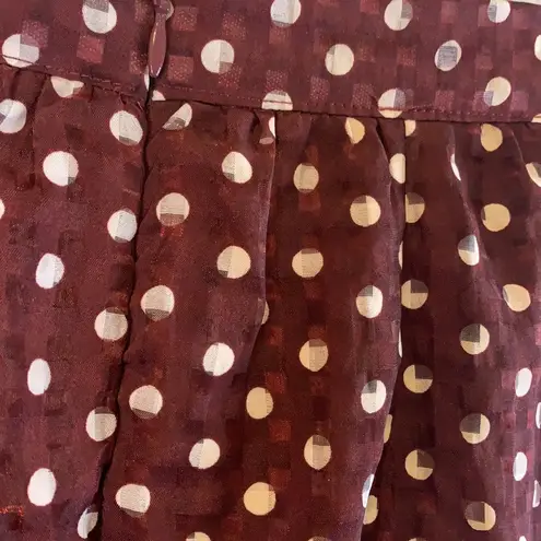 Maison Jules Brown Polka Dot Skirt with Pockets