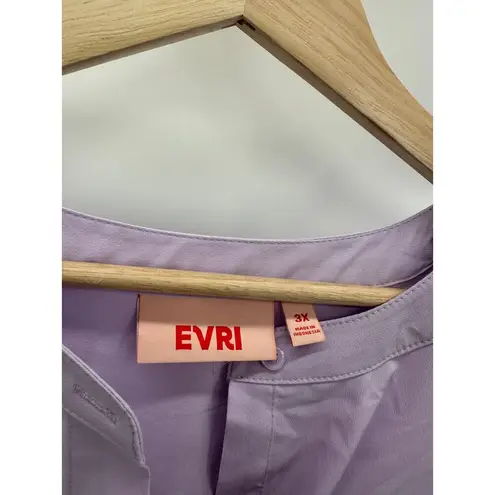 Evri Womens Tank Top Size 3X Pastel Purple Sleeveless V