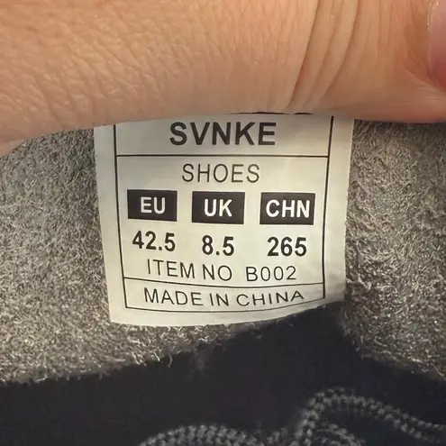 SVNKE Black Knit Sneakers Casual Comfort Walking Shoes Size 10.5