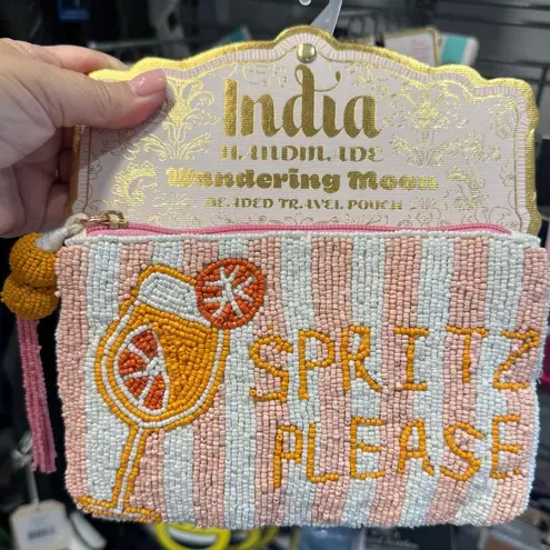 Wandering Moon India Handmade Beaded Mini Bag NWT Pink