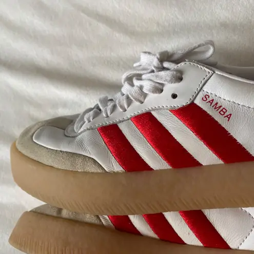 Adidas white and red  gum sambas - Image 5