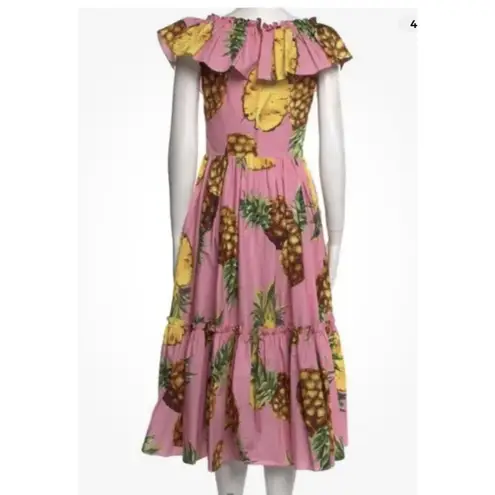 Dolce & Gabbana NWT  Pineapple Cotton Dress Size 38