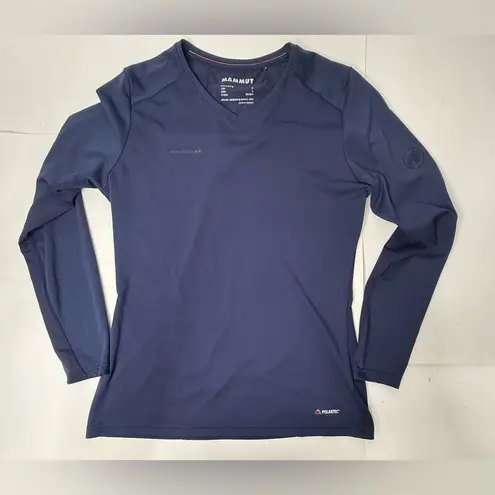 Mammut Sertig Long Sleeve Shirt Women’s Size M Blue Hiking Running Polartec Size M