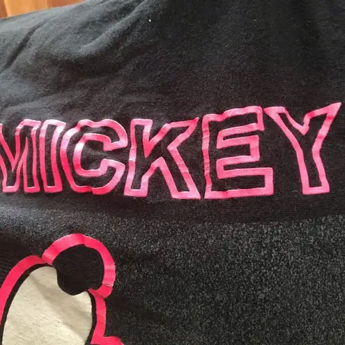 Disney Vintage Mickey Mouse Big Face Shirt single stitch Neon Pink  XL