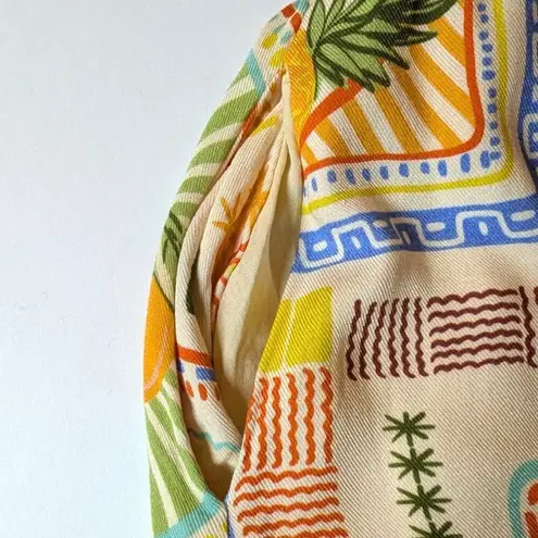 Seven Wonders Dress Fruit Maxi Whimsy Tropical Vacation Resort Beach Women Small Blue Size undefined