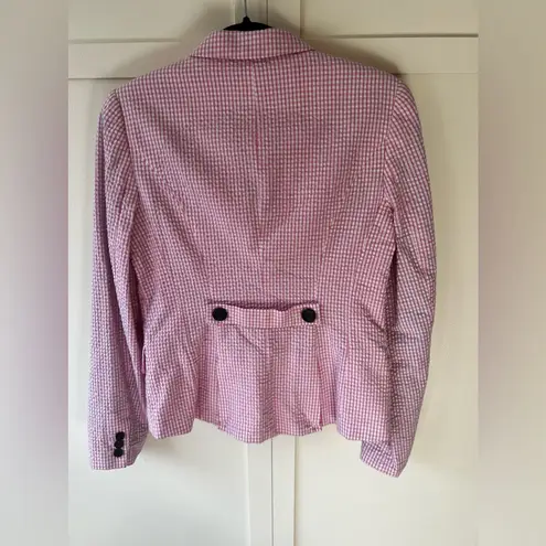 Jack Wills Jack Wills Women’s Pink Searsucker Gingham Blazer Size 8