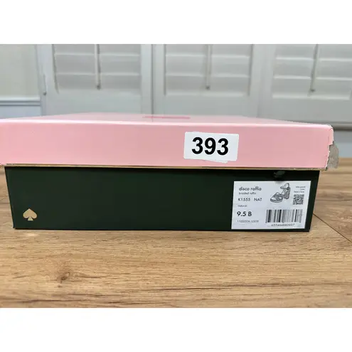 Kate Spade  Disco Raffia Platform High Heel Sandal Natural Braided Raffia 9.5 NIB thumbnail 14