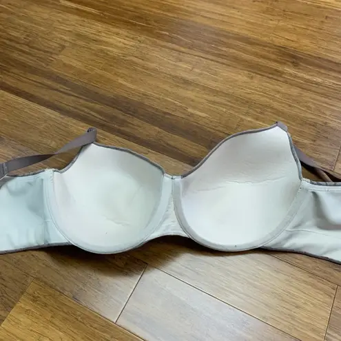 Cacique Lightly Lined Balconette Bra Womens Size 40DDD Taupe Leaf Full Coverage