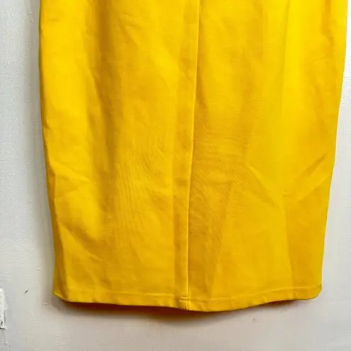 Elliatt Tuning Halter Neck Column Gown in Yellow Size Medium