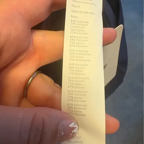 Fabletics  Size Small Navy Blue Pure Luxe Oasis High-Waisted Pocket Leggings.