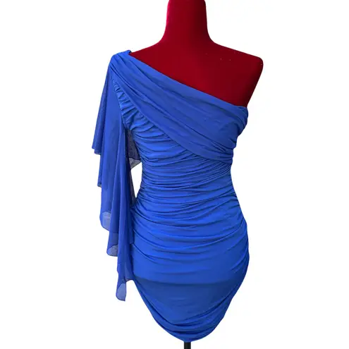 City Triangles Beautiful  Royal Blue One Flutter Sleeved Bodycon Dress Size Large