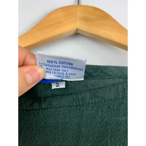 Oh My Gauze Womens Loose Fit Long Sleeve 100% Cotton Top Green Size undefined