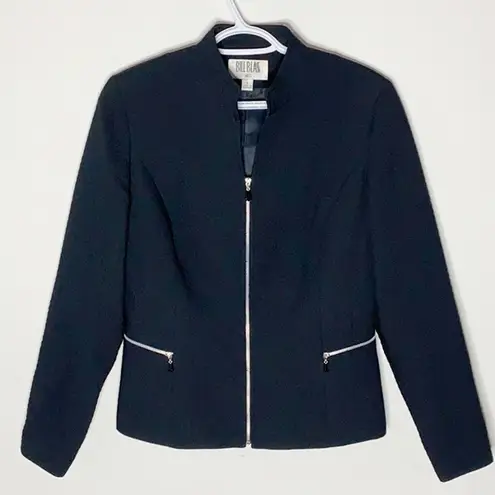 Bill Blass black quilted structured blazer size 6