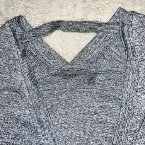 Athleta  gray cardigan sweater, Size XS, thumb holes at cuffs