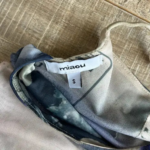 Miaou Verona Mesh Midi Skirt Corsica Print