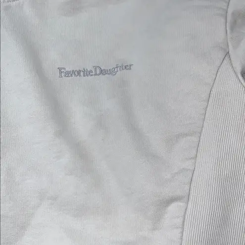 Favorite Daughter The Jen Cropped Sweatshirt Small in Gray