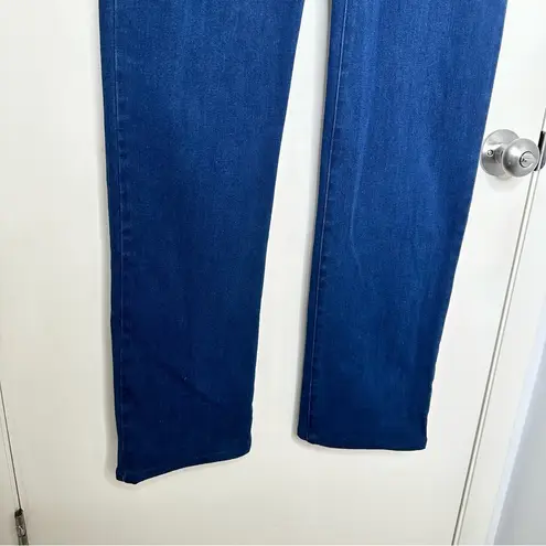 Betabrand Straight Leg 4 Pocket Long Inseam Yoga Denim in Dark Indigo