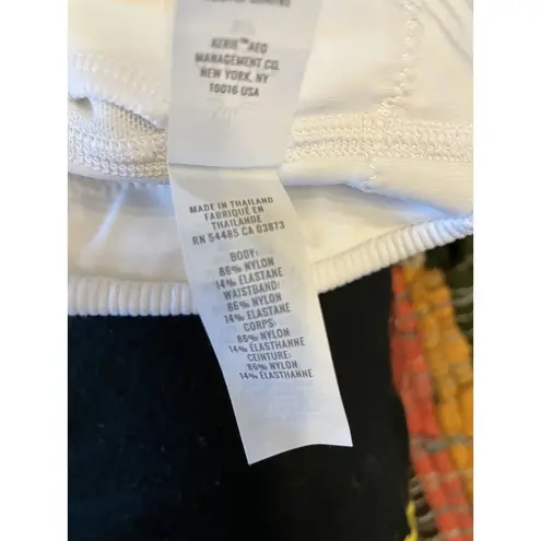 Aerie  Women's WHITE Ribbed Sports Bra Crop Size Small MSRP $24.95