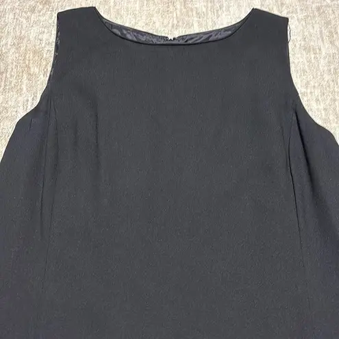 Peter Nygard 16 Jet black sheath pencil dress Fully lined like New wedding