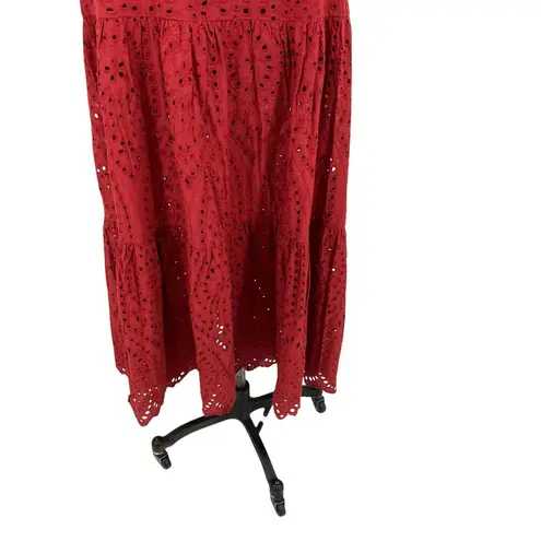 Astra Signature Julie Ruffle Lace Bandeau Tiered Maxi Skirt Set Size 16 Red