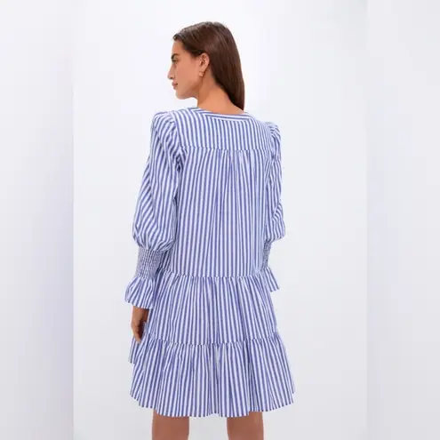 Tuckernuck Pomander Place Blue and White Stripe Cotton Poplin Kenzo Dress - XL