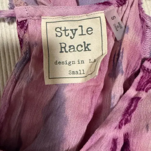 Style Rack Pink Puff Sleeve Crop Blouse