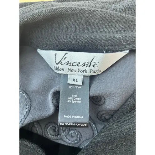 Vincente Jacket XL Black Color Block Embroidered Whimsigoth Stevie Nicks Vamp