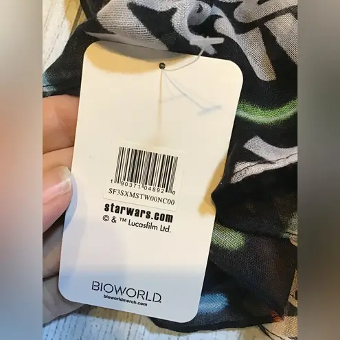 Star Wars infinity Scarf black with logo & light sabers -NEW