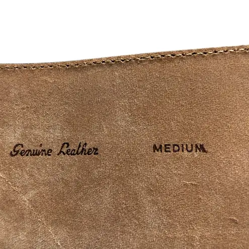 Donna Karan vintage genuine leather burgundy lizard embossed wide velcro belt M