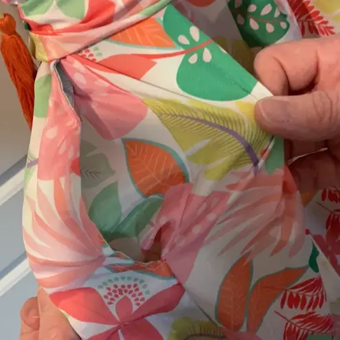 America & Beyond floral rush jumpsuit MED nwt White